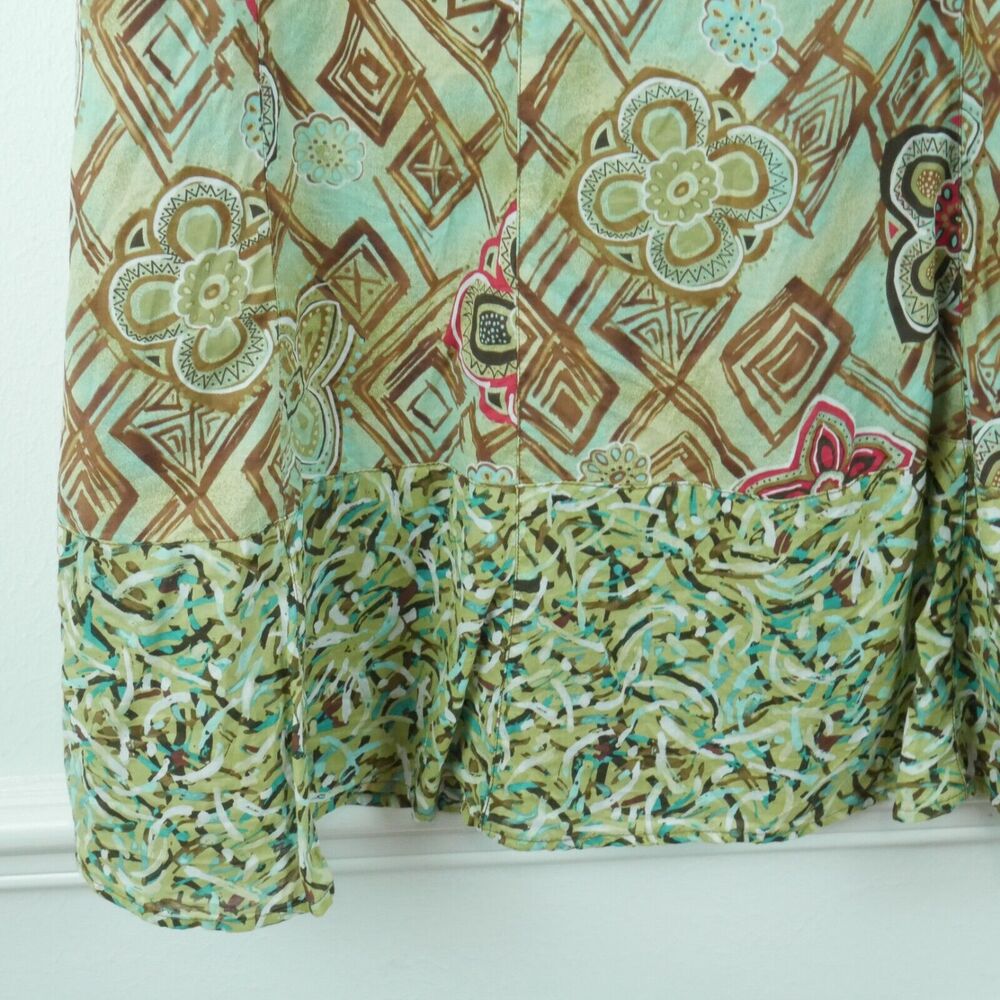 Vintage Size 12 Skirt Y2K A Line Tropical Fairy Grunge Boho Goblincore‎ Festival - Picture 3 of 6